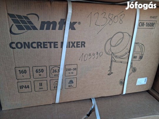 Betonkeverő160l 2 év gar.123808ft helyett 109990ft Ezermester Üzletház