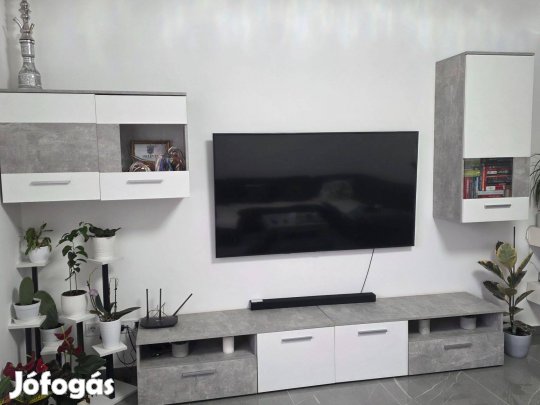 Betonoptik nappali szekrénysor