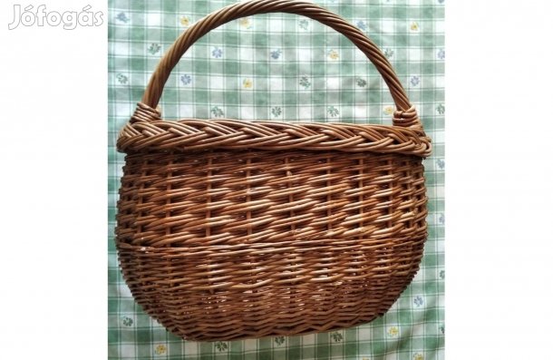 Bevásárlókosár, ovális fonott