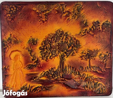 Bezdány Zsolt (Belt bőrstúdió) 52x46cm bőr műtárgy