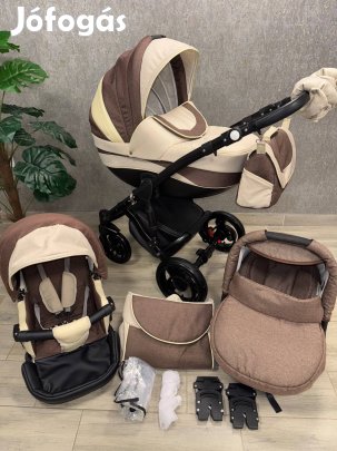 Bézs-Barna Unisex 3in1 babakocsi