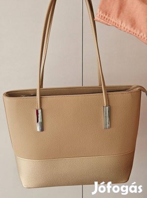 Bézs-arany színű válltáska új állapotban