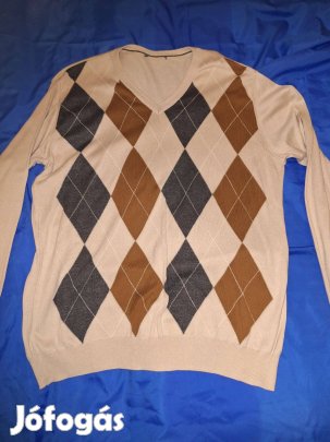 Bézs férfi pulóver XL