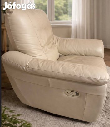 Bézs forgatható láptámasszal rendelkező fotel