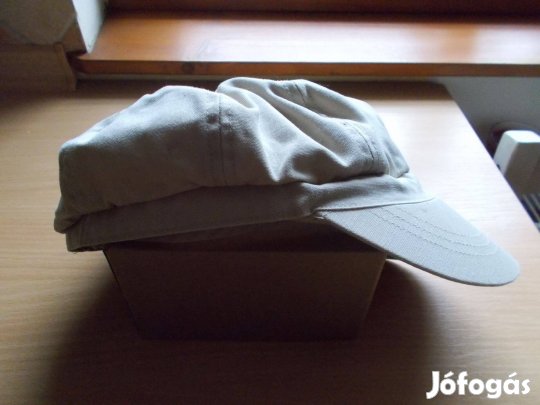 Bézs női hajós sapka, kalap 100 % pamut