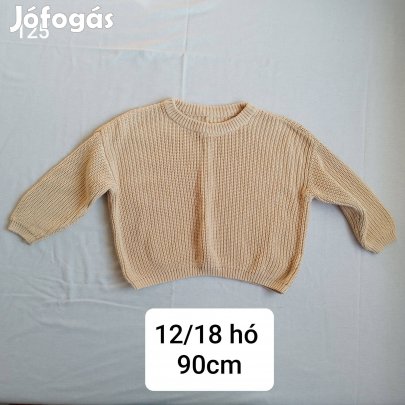 Bézs pulóver 90cm