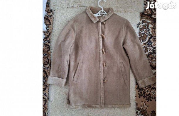 Bhs műirha bélelt női kabát beige színben.18 eur 46-os méretben