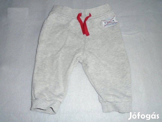 Bhs szürke pamut nadrág jogger 3-6 hó (méret 68) szürke nadrág