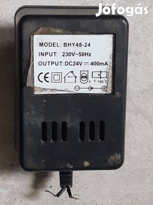 Bhy48-24 DC adapter 24V 400mA működő