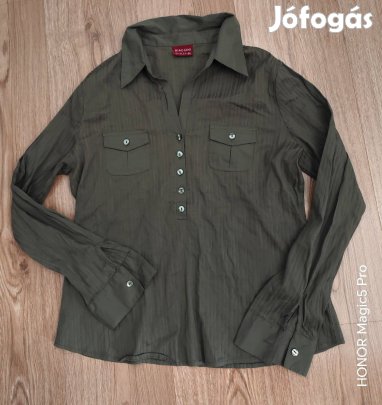 Biaggini khaki pamut női ing felsőrész