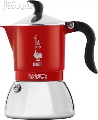 Bialetti Fiammetta indukciós kávéfőző, 4 csésze, piros