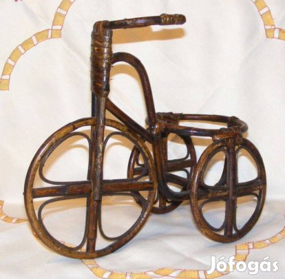 Bicikli dekoráció, virágtartó, játékbaba kiegészítő