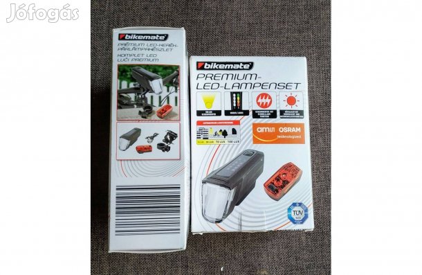 Bicikli lámpa szett erős li akkukkal,(usb töltős) erős Osram ledekkel