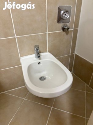 Bidé, kerámia, csapteleppel