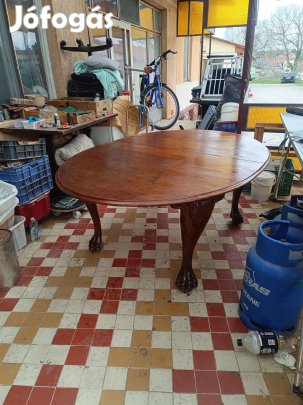 Biedermeier Chippendale 6 személyes étkezőasztal (zozizo)