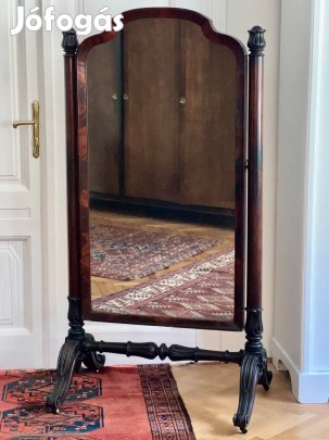 Biedermeier / Empire mahagóni állótükör antik