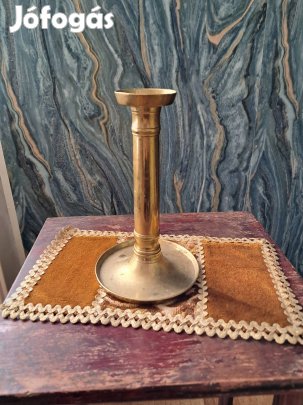 Biedermeier réz antik gyertyatartó