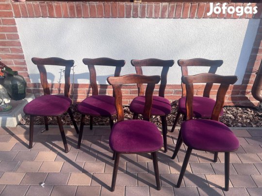 Biedermeier stílusú étkezőszék 6db