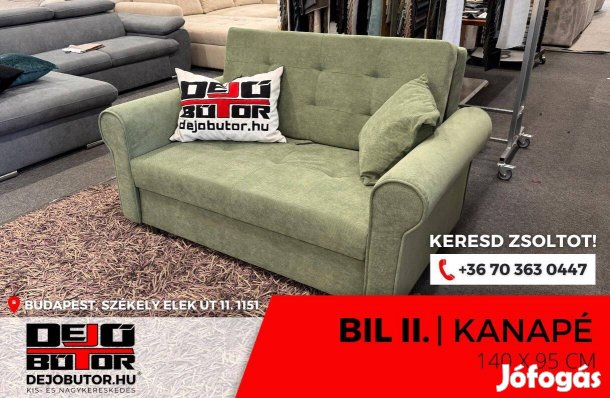 Bil II kanapé ülőgarnitúra 145x95 cm green fekvőfelület 111x195 cm