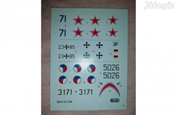 Bilek MiG-21UM matricaszett 1:72