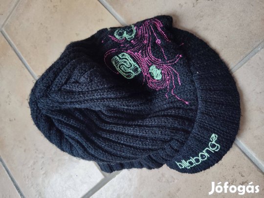 Billabong fekete rózsaszín simlis kötött sapka