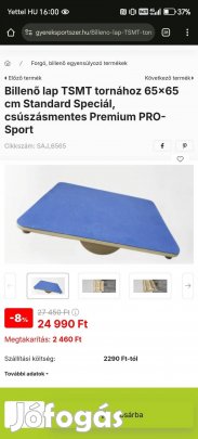 Billenő lap tornához