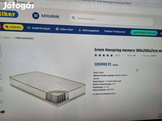 Bio ágybetét matrac Green Line vadonatúj.