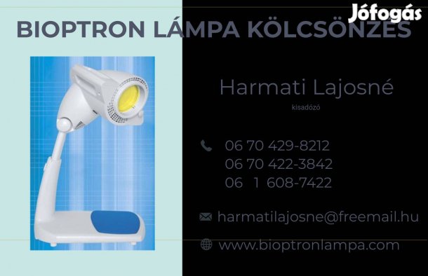 Bioptron lámpa bérlés: 06 70 429-8212