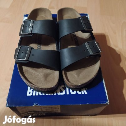 Birkenstock Arizona fekete olajos bőr papucs 40