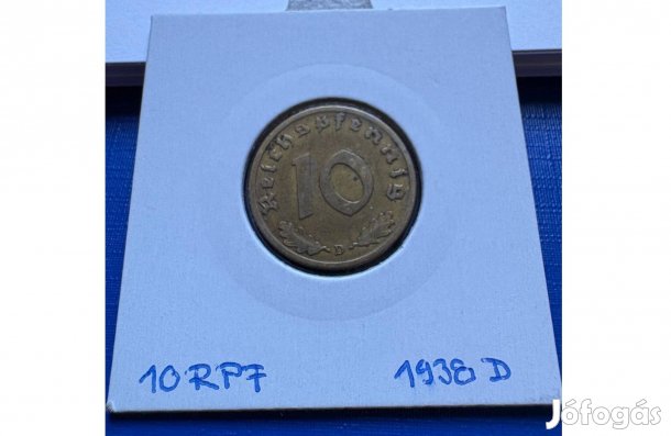 Birodalmi 10 pfennig (Reichspfennig) - 1938 D