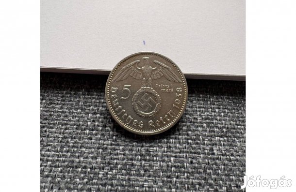 Birodalmi ezüst 5 márka (Reichsmark) - 1938 F (#2)