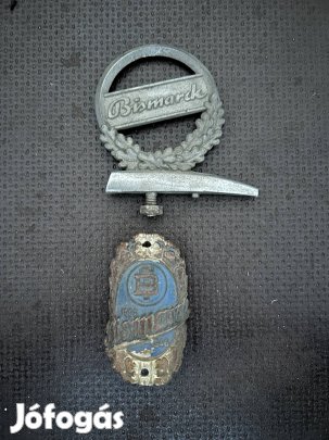 Bismarck sárvédődísz váznyaktábla veterán régi kerékpár bicikli