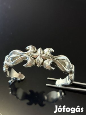 Bitang, tömör ezüst karperec (nyitott)