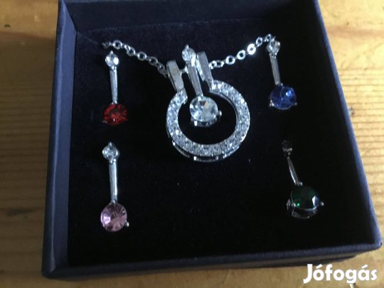 Bizsu lánc - 5 medállal - új