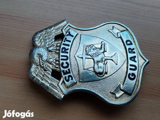 Biztonsági Ör jelvény 90-es évekbő Eredeti régi fém nagy méretű