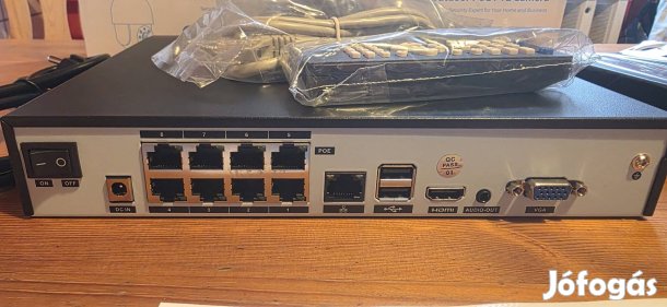 Biztonsági kamera rendszer 4db kamera 4K, 8MP, 8CH