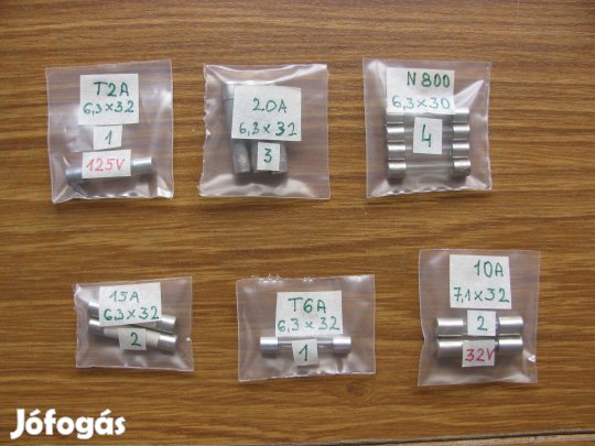 Biztosíték, 6,3 x 32 mm