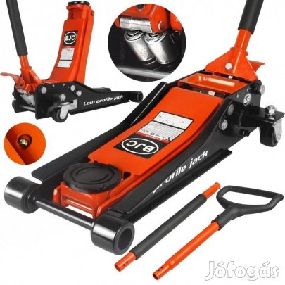 Bjc 3 tonnás alacsony profilú krokodil emelő 80-510 mm, dupla pumpás