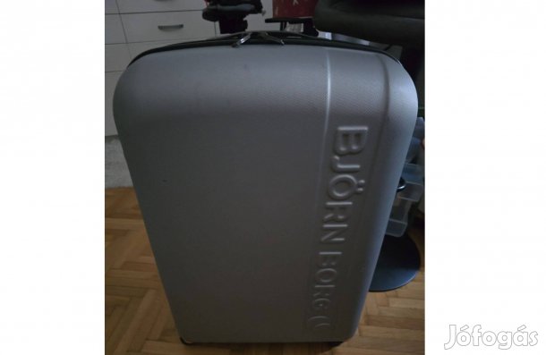 Björn Borg szürke, 4 kerekű, bőrönd, 76x29x50