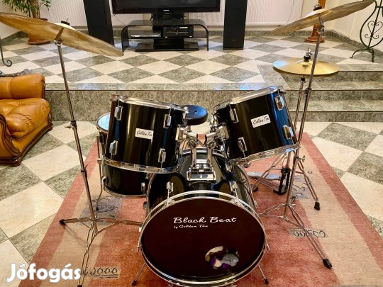 Black Beat teljes dobfelszerelés cínekkel, állványokkal