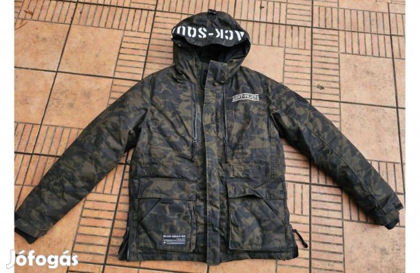 Black Squad army kapucnis bélelt terepszínű télikabát M L
