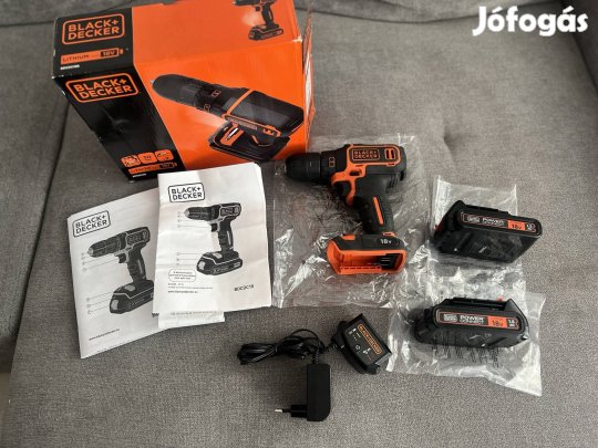 Black and decker akkumulátoros csavarbehajtó szett