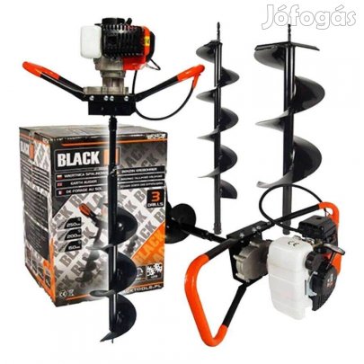 Black benzinmotoros talajfúró földfúró lyukfúró 5,8LE