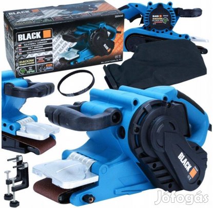Black elektromos kézi szalagcsiszoló csiszológép 2400W