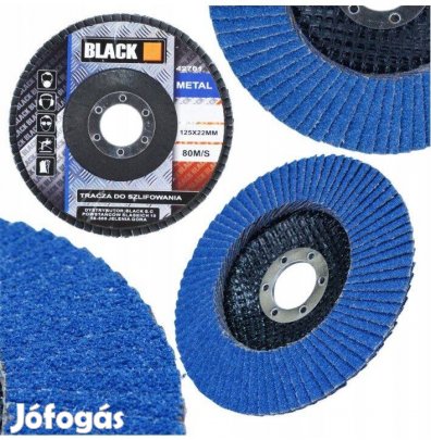 Black lamellás csiszolókorong fémhez 125mm kék P36 / P60 / P80