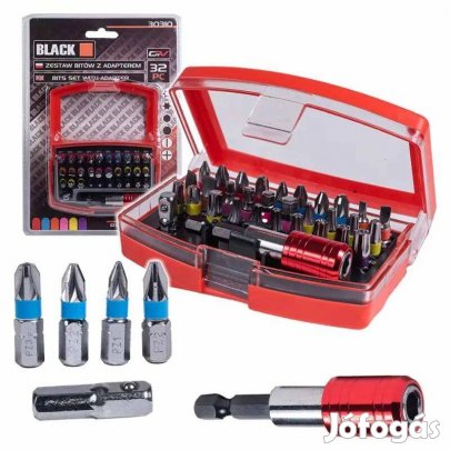 Black színkódolt bit-fej csavarbehajtó szett 32db-os készlet
