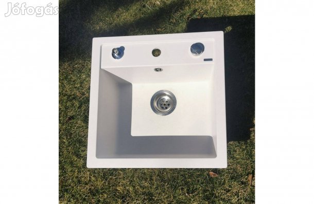Blanco Dalago 5 granit egytálcás konyhai mosogató fehér 51x51