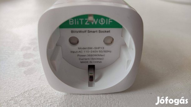 Blitzwolf BW-SHP13 okos konnektor dugalj Zigbee Home Assistant