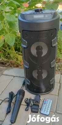 Bluetooht-os hangfal, hangszóró, mikrofonnal, távirányítóval, 40 cm ma