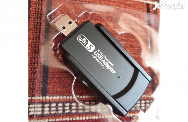 Bluetooth 4.2 / WiFi 5 (Dual 867+400) USB hálózati adapter